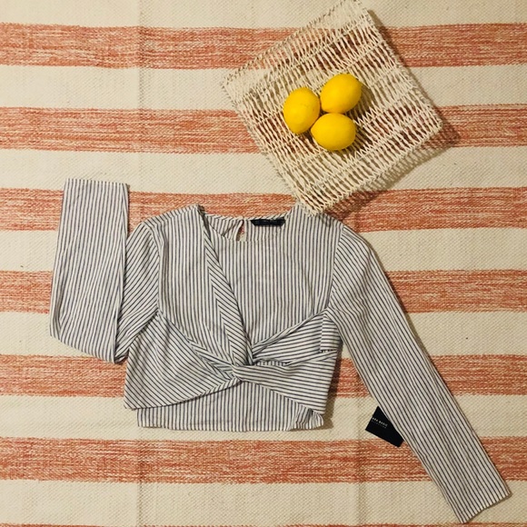 Zara pinstriped crop top - Picture 4 of 8